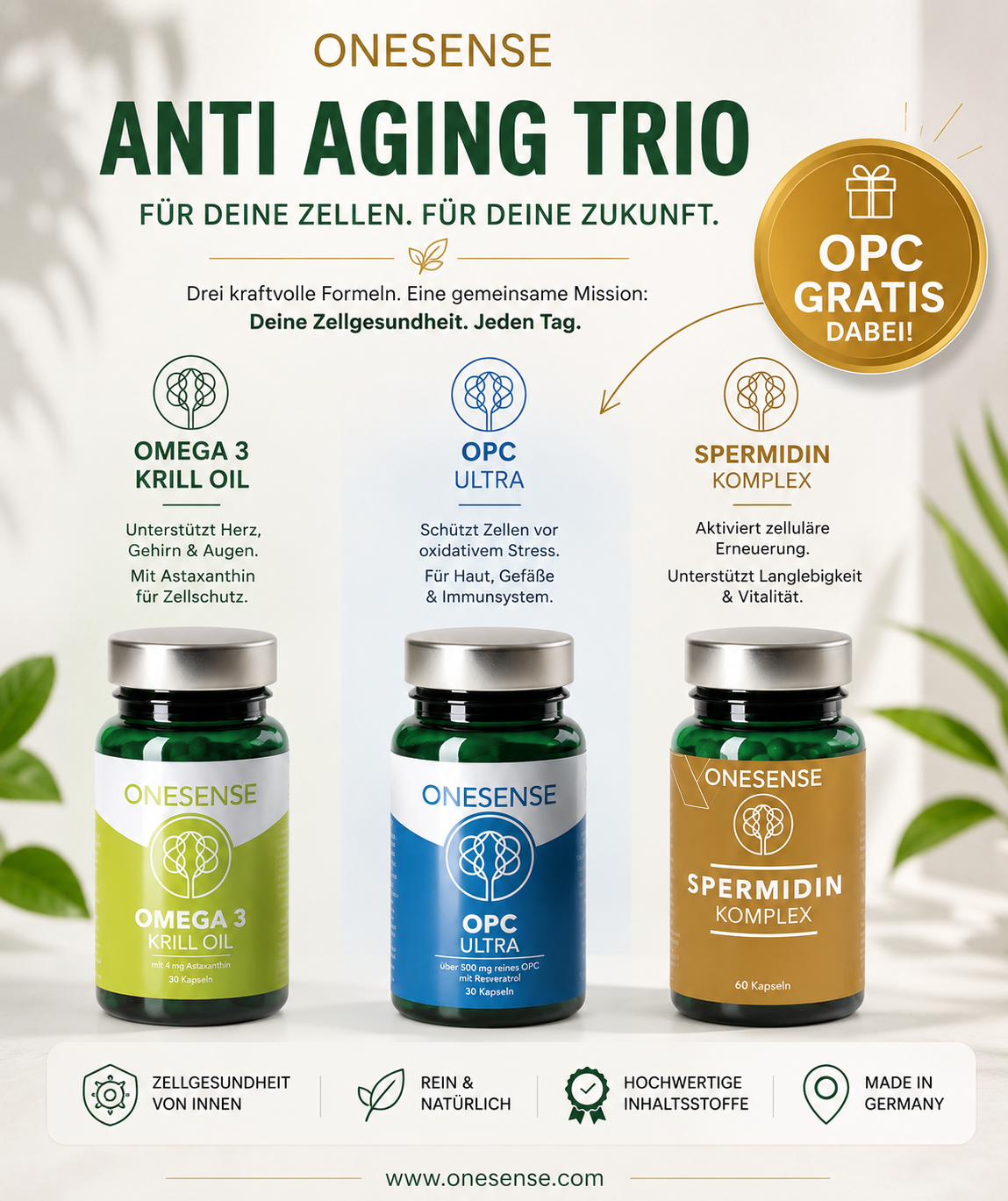 Anti Aging Trio mit GRATIS OPC Ultra