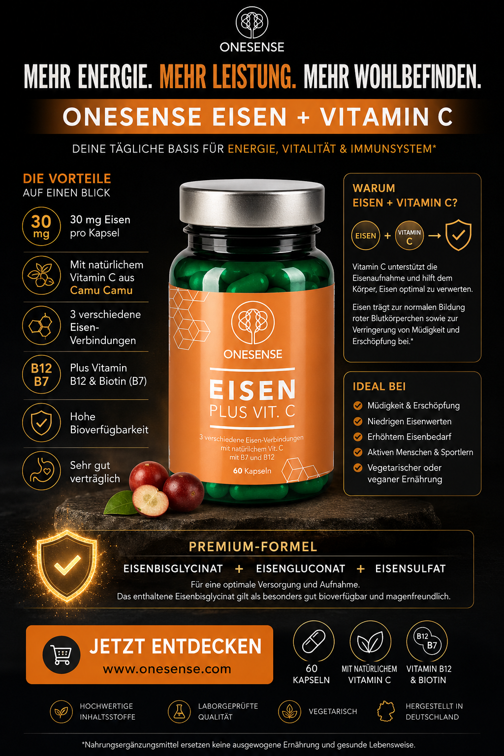 Eisen Plus Vit.C 60 Kapseln